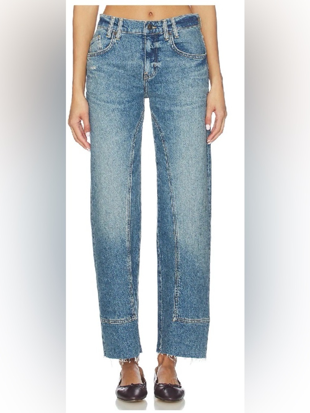 FREE PEOPLE x We The Free Risk Taker Mid-Rise Straight Leg Jeans size 31 - Picture 3 of 12